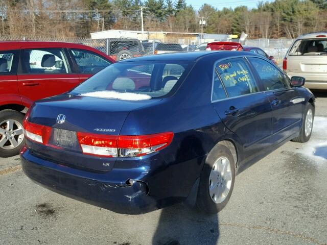 1HGCM56343A042283 - 2003 HONDA ACCORD LX BLUE photo 4