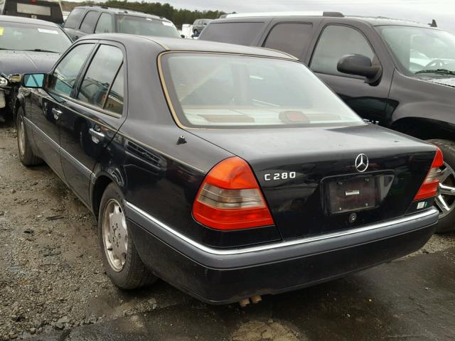 WDBHA28E7RF026115 - 1994 MERCEDES-BENZ C 280 BLACK photo 3