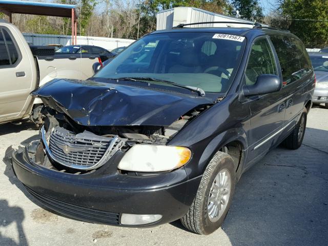 2C8GP64L13R249238 - 2003 CHRYSLER TOWN & COU BLACK photo 2