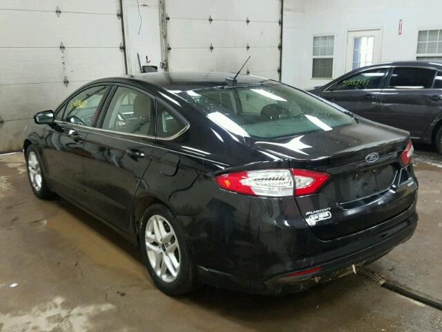 3FA6P0HD0GR122242 - 2016 FORD FUSION SE BLACK photo 3