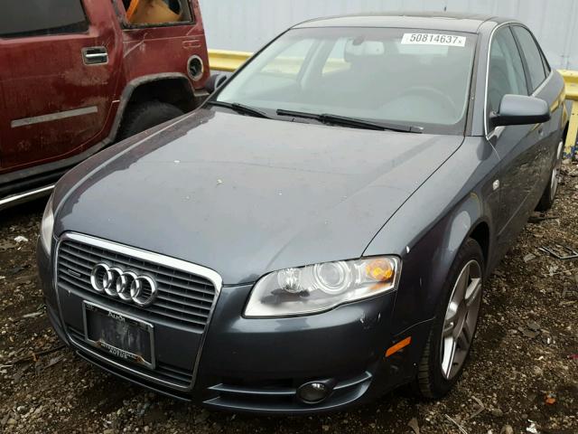 WAUDF78E67A150222 - 2007 AUDI A4 2.0T QU GRAY photo 2