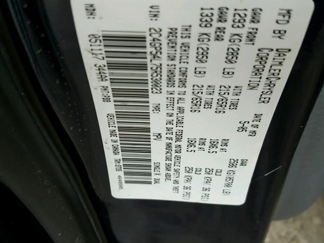 2C4GP54L75R530023 - 2005 CHRYSLER TOWN & COU BLUE photo 10