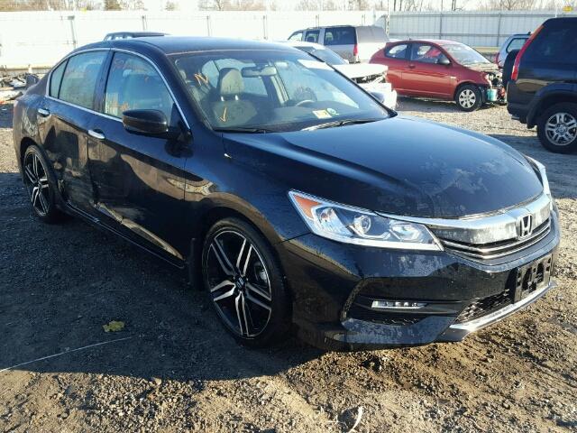 1HGCR2F55GA177196 - 2016 HONDA ACCORD SPO BLACK photo 1