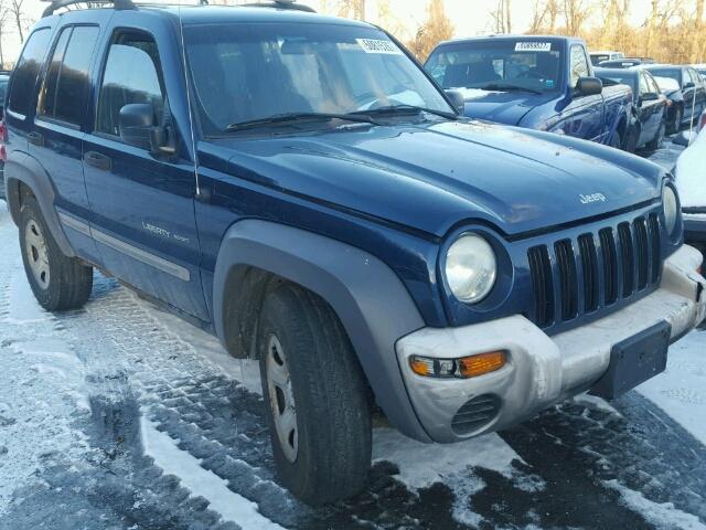 1J4GL48K63W554626 - 2003 JEEP LIBERTY SP BLUE photo 1