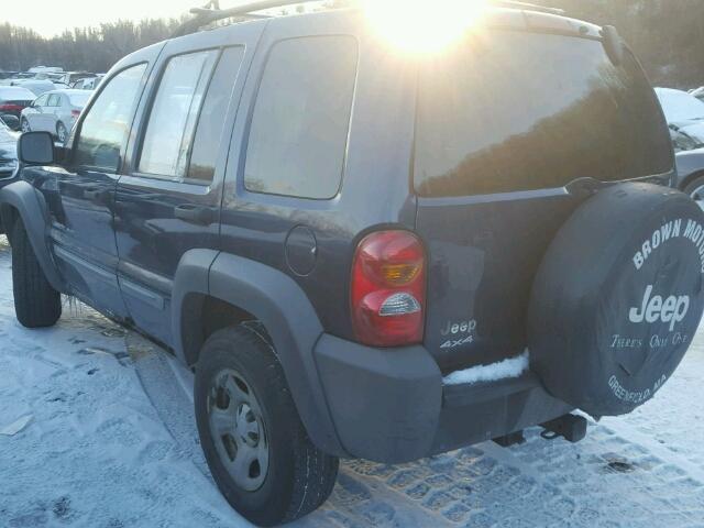 1J4GL48K63W554626 - 2003 JEEP LIBERTY SP BLUE photo 3