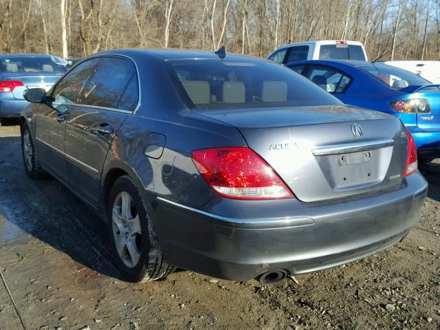 JH4KB16527C002223 - 2007 ACURA RL BLUE photo 3