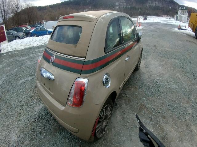 3C3CFFDR8CT130482 - 2012 FIAT 500 POP BEIGE photo 4