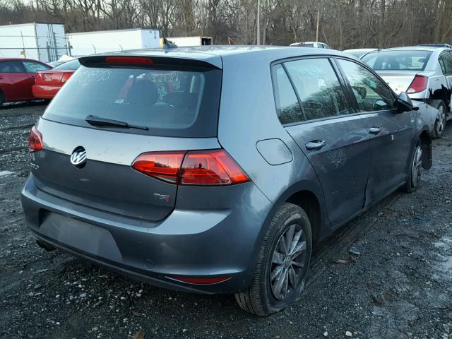 3VW217AU9HM021452 - 2017 VOLKSWAGEN GOLF S GRAY photo 4