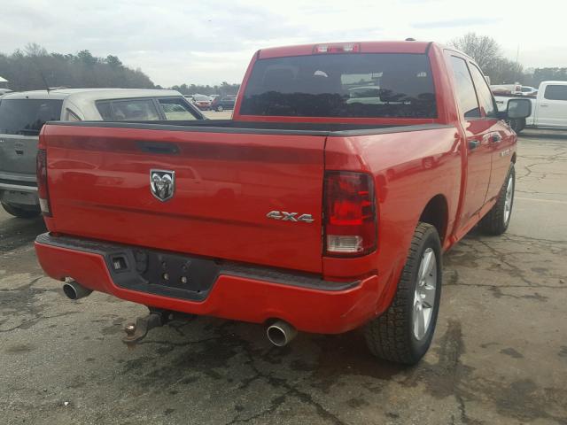 1C6RD7KT2CS285067 - 2012 DODGE RAM 1500 S RED photo 4