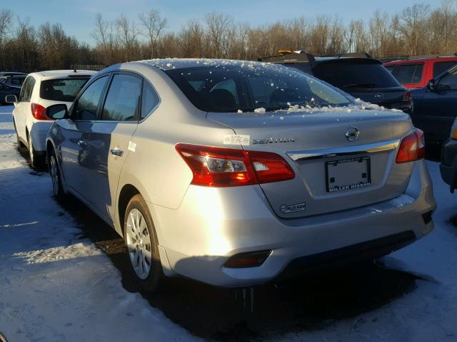 3N1AB7AP1HY399380 - 2017 NISSAN SENTRA S SILVER photo 3