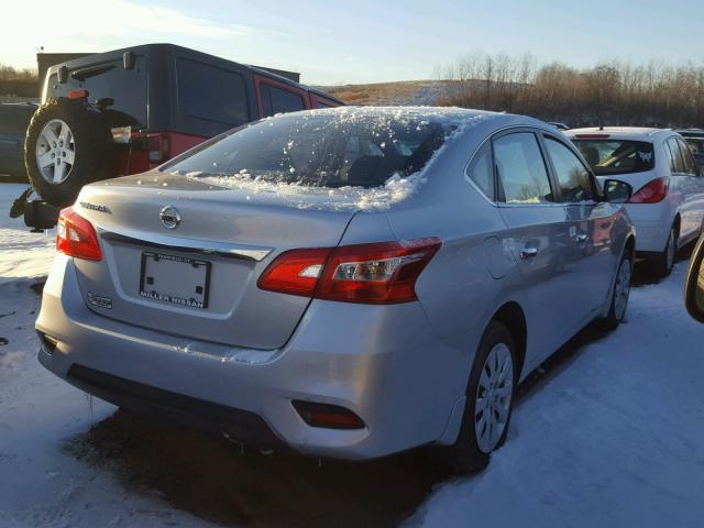 3N1AB7AP1HY399380 - 2017 NISSAN SENTRA S SILVER photo 4