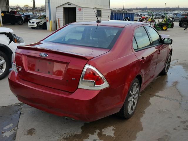 3FAHP07Z09R208790 - 2009 FORD FUSION SE MAROON photo 4