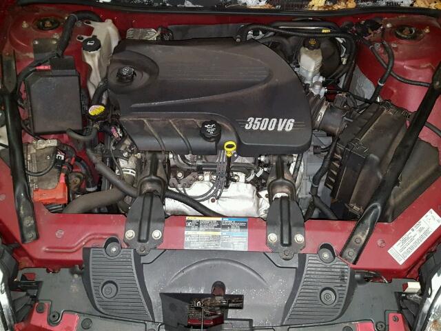 2G1WT58K769418132 - 2006 CHEVROLET IMPALA LT RED photo 7