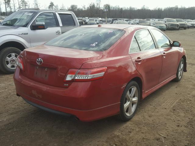 4T1BF3EKXAU505486 - 2010 TOYOTA CAMRY BASE RED photo 4