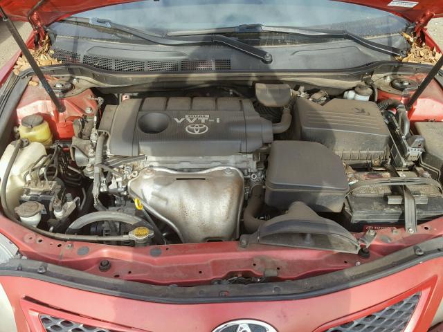 4T1BF3EKXAU505486 - 2010 TOYOTA CAMRY BASE RED photo 7