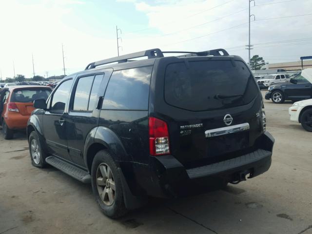 5N1AR18U98C615448 - 2008 NISSAN PATHFINDER BLACK photo 3