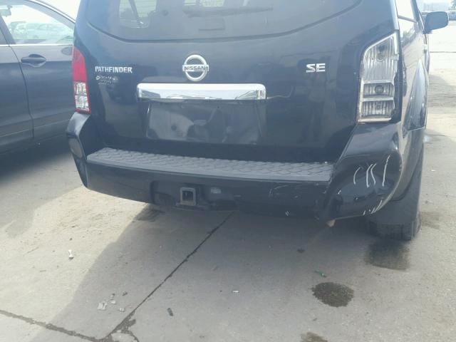 5N1AR18U98C615448 - 2008 NISSAN PATHFINDER BLACK photo 9