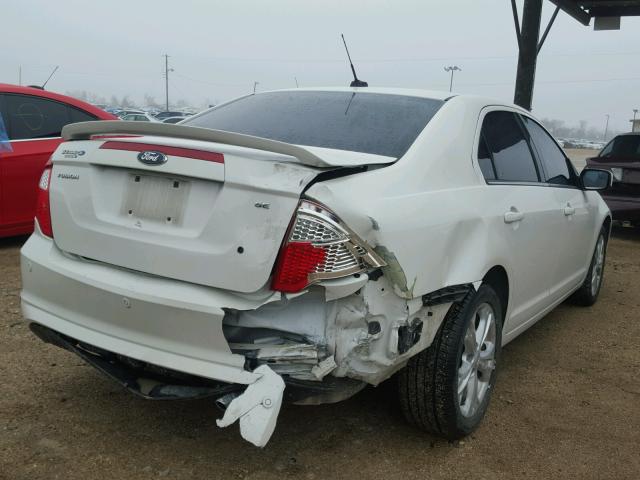 3FAHP0HA7CR436852 - 2012 FORD FUSION SE WHITE photo 4