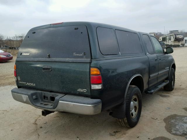 5TBBN44154S435239 - 2004 TOYOTA TUNDRA ACC GREEN photo 4