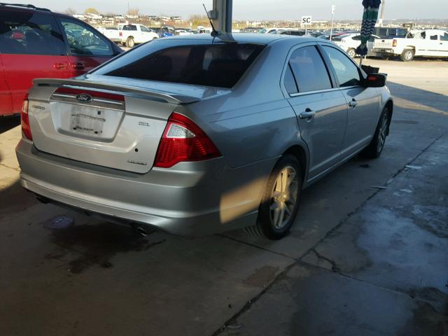 3FAHP0JG8BR129140 - 2011 FORD FUSION SEL SILVER photo 4