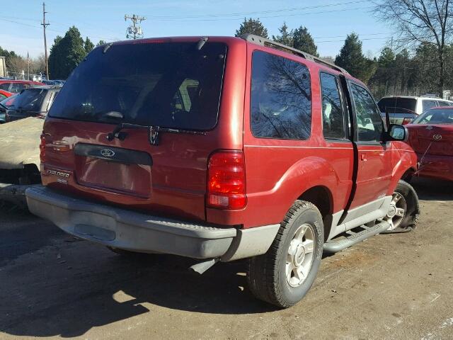 1FMYU60E81UC64787 - 2001 FORD EXPLORER S RED photo 4