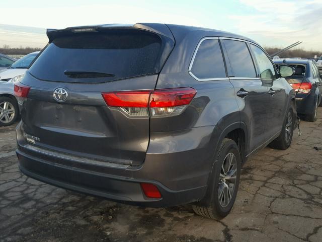 5TDZARFH1HS026556 - 2017 TOYOTA HIGHLANDER GRAY photo 4