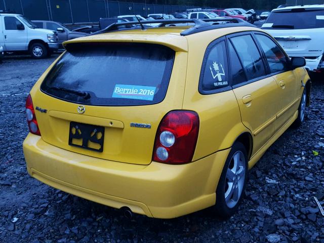 JM1BJ245621637432 - 2002 MAZDA PROTEGE PR YELLOW photo 4