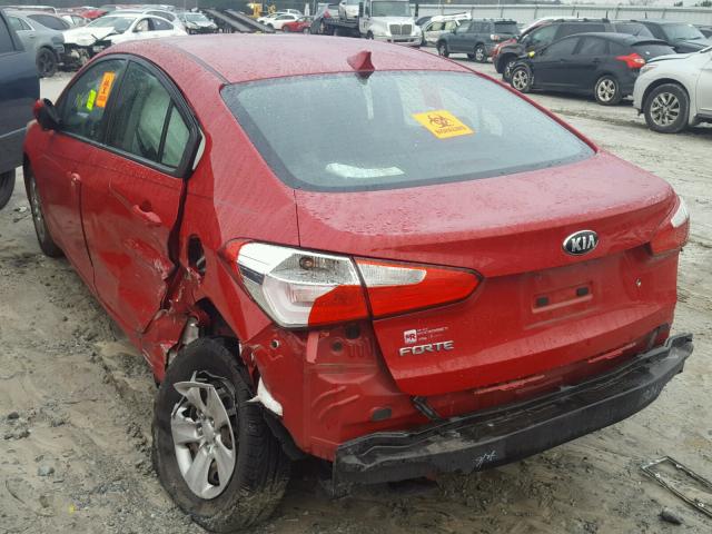 KNAFK4A68E5062168 - 2014 KIA FORTE LX RED photo 3