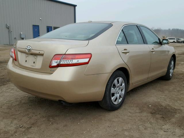 4T1BF3EK6BU673546 - 2011 TOYOTA CAMRY BASE GOLD photo 4