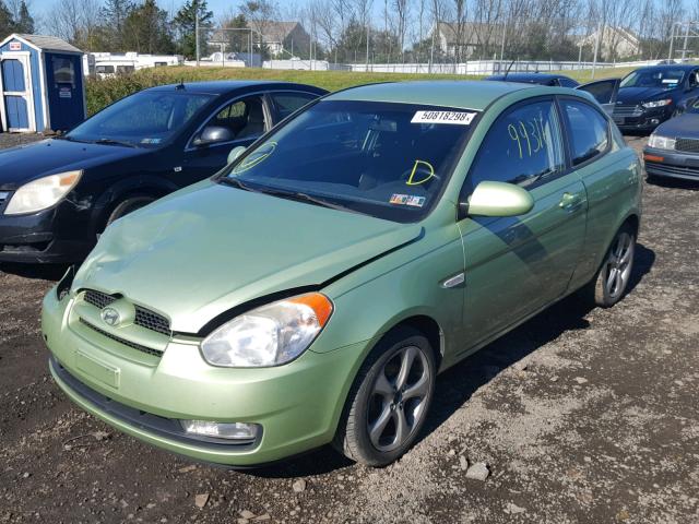 KMHCN36CX7U017968 - 2007 HYUNDAI ACCENT SE GREEN photo 2