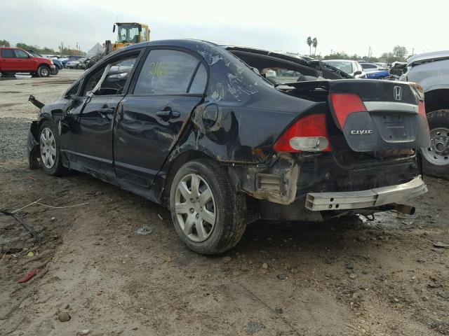 19XFA1F56AE076444 - 2010 HONDA CIVIC LX BLACK photo 3