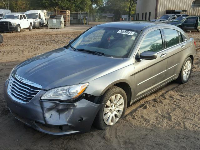 1C3CCBAB6DN608425 - 2013 CHRYSLER 200 LX GRAY photo 2