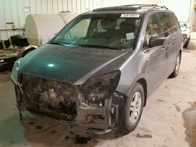 5FNRL38627B508815 - 2007 HONDA ODYSSEY EX GRAY photo 2