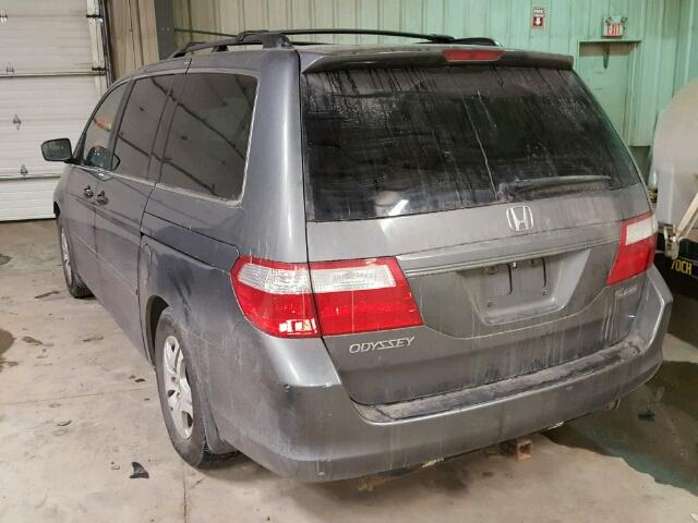 5FNRL38627B508815 - 2007 HONDA ODYSSEY EX GRAY photo 3