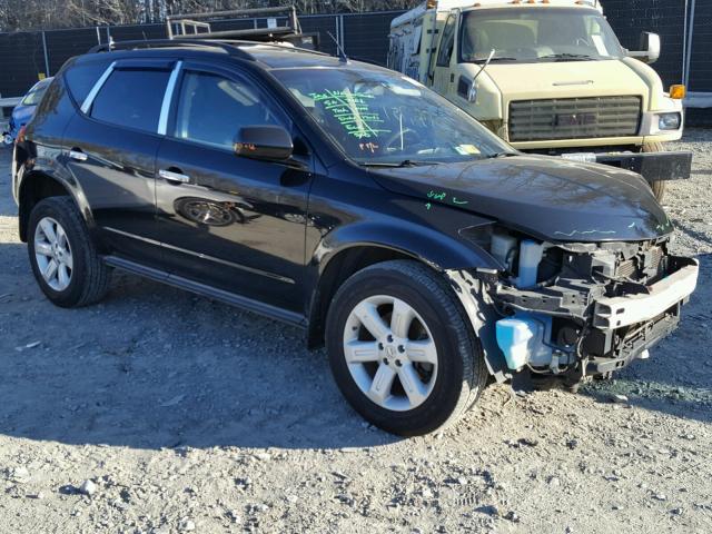 JN8AZ08WX7W659167 - 2007 NISSAN MURANO SL BLACK photo 1