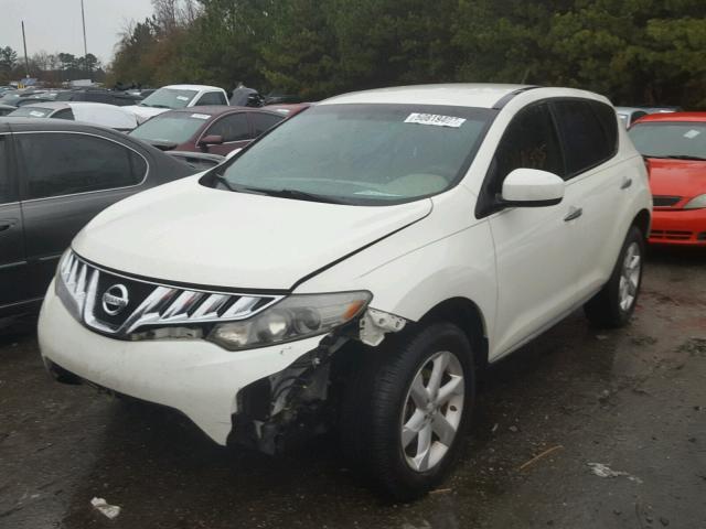 JN8AZ18U89W014203 - 2009 NISSAN MURANO S WHITE photo 2