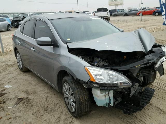 3N1AB7AP0EY341708 - 2014 NISSAN SENTRA S SILVER photo 1