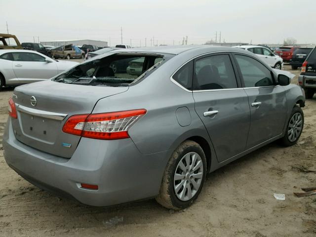 3N1AB7AP0EY341708 - 2014 NISSAN SENTRA S SILVER photo 4