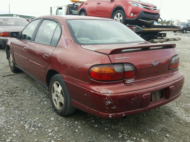 1G1ND52J42M536175 - 2002 CHEVROLET MALIBU BURGUNDY photo 3