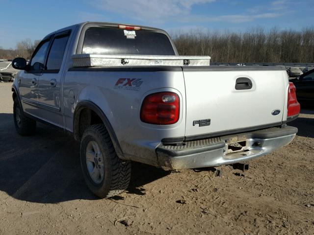 1FTRW08L63KB30619 - 2003 FORD F150 SUPER SILVER photo 3