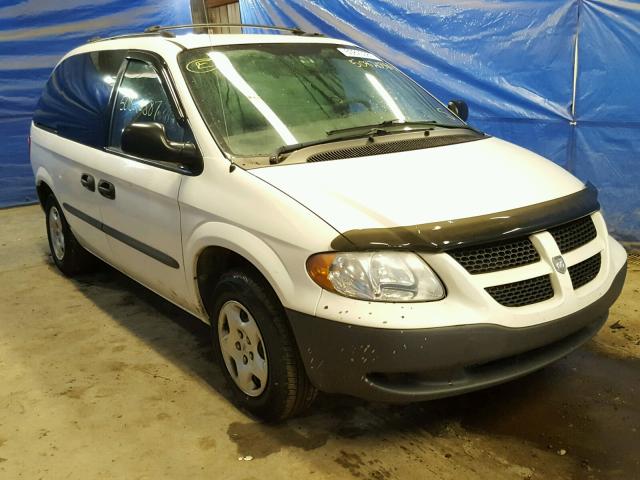 1D4GP253X3B142876 - 2003 DODGE CARAVAN SE WHITE photo 1