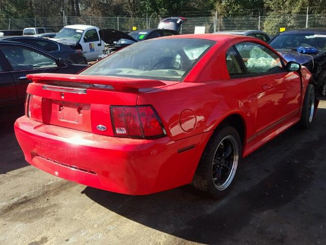 1FAFP40481F143752 - 2001 FORD MUSTANG RED photo 4