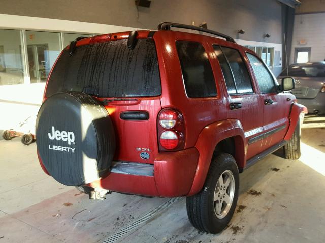 1J4GL38K15W684682 - 2005 JEEP LIBERTY RE RED photo 4