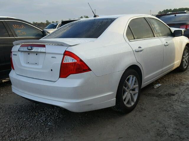 3FAHP0JA1BR196545 - 2011 FORD FUSION SEL WHITE photo 4