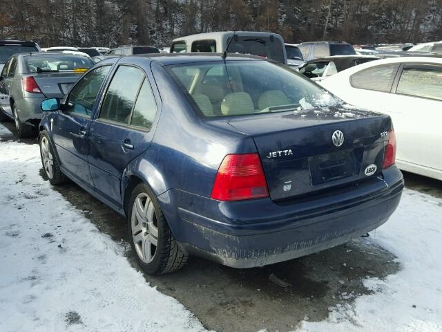 3VWSE69M12M010231 - 2002 VOLKSWAGEN JETTA GLS BLUE photo 3