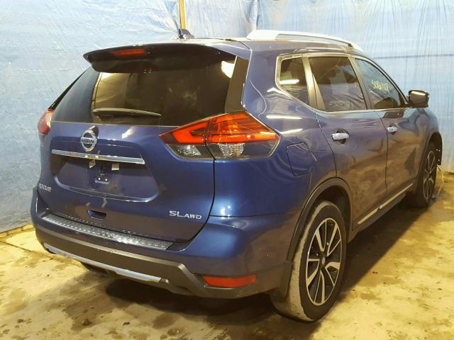 5N1AT2MV0HC770413 - 2017 NISSAN ROGUE SV BLUE photo 4