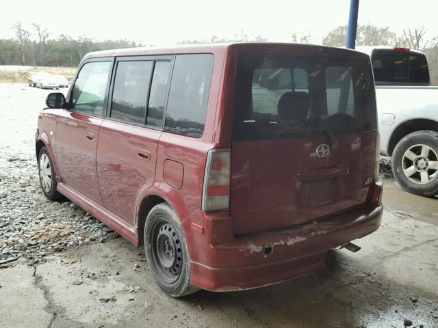 JTLKT324864124895 - 2006 TOYOTA SCION XB BURGUNDY photo 3