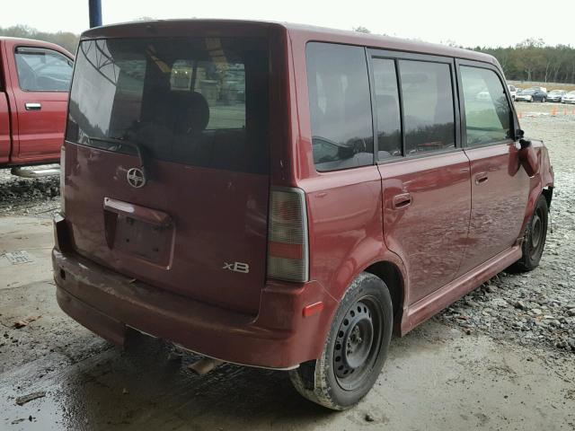 JTLKT324864124895 - 2006 TOYOTA SCION XB BURGUNDY photo 4