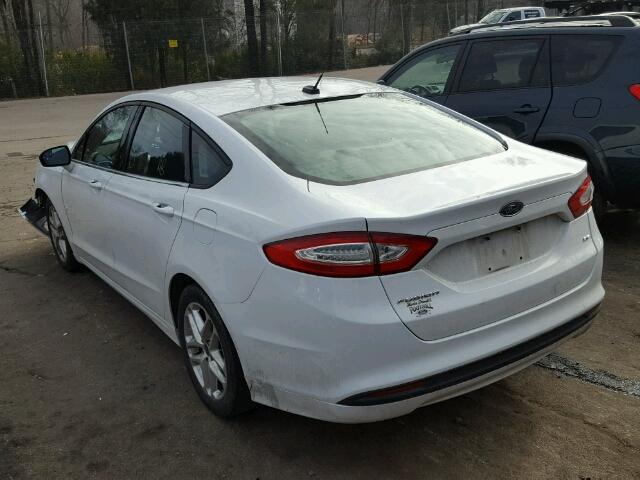 3FA6P0H74DR256581 - 2013 FORD FUSION SE WHITE photo 3