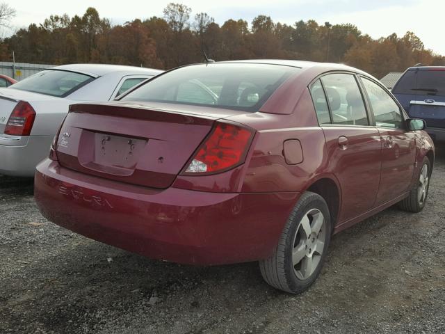 1G8AL55F96Z164707 - 2006 SATURN ION LEVEL MAROON photo 4